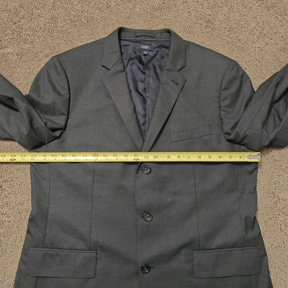 J.Crew‎ Aldridge Jacket 44R Loro Piana Italian Wool Blazer Charcoal Gray 16565